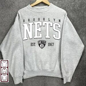 Vintage Brooklyn Nets Basketball, 90s Bootleg, T-Shirt Retro Style Sweatshirt